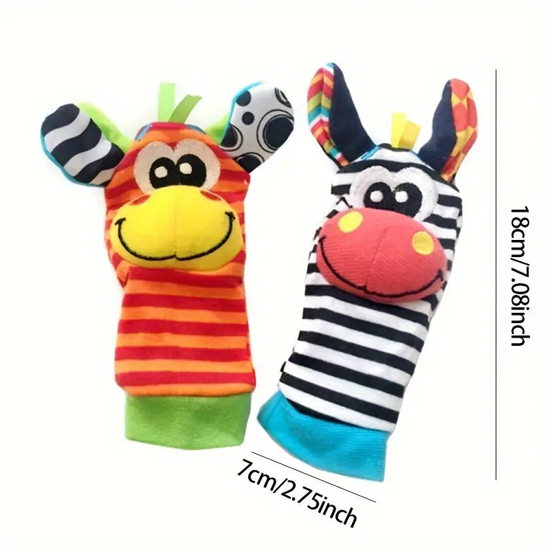 Sensory Plush Socks & Wrist Rattles – Fun Early Learning Development Set