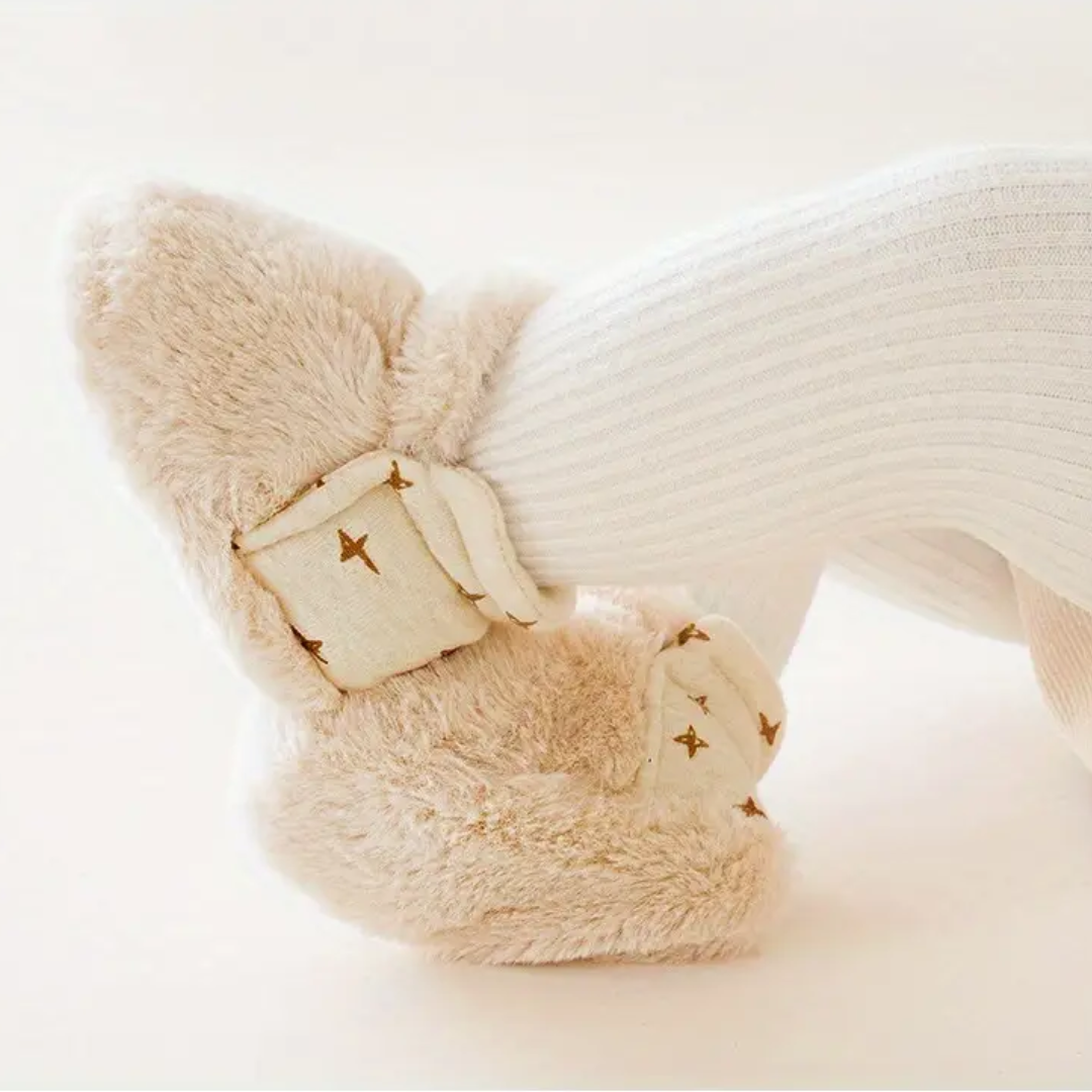 Fluffy Baby Sock Shoes – Warm, Soft & Non-Slip Comfort