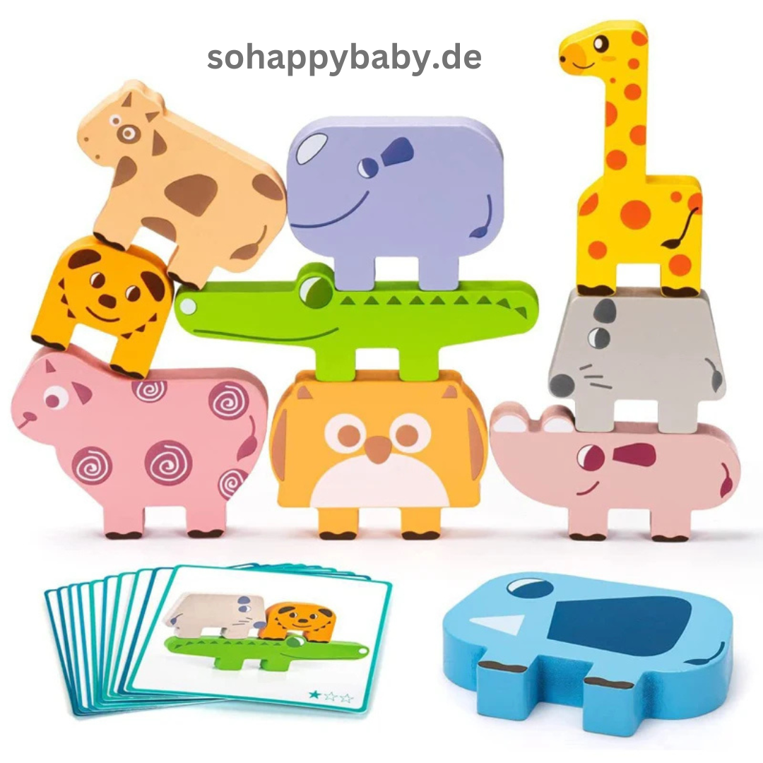 Wooden Animal Stacking Puzzle – Montessori Learning Blocks For Creative Early Development
