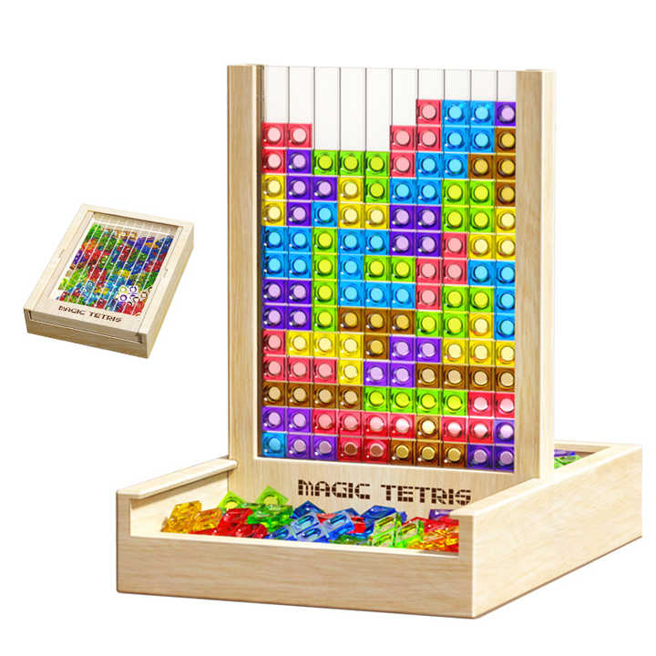 Magic Wooden Tetris Game – Creative Puzzle Fun for Kids & Families