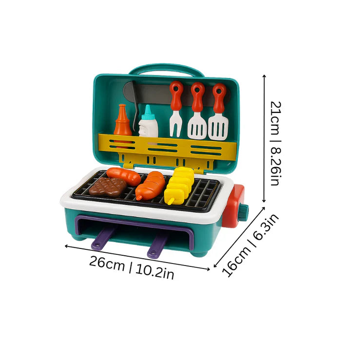 My First BBQ Grill – Kids Play Kitchen with Smoke Effect & Colour-Changing Food