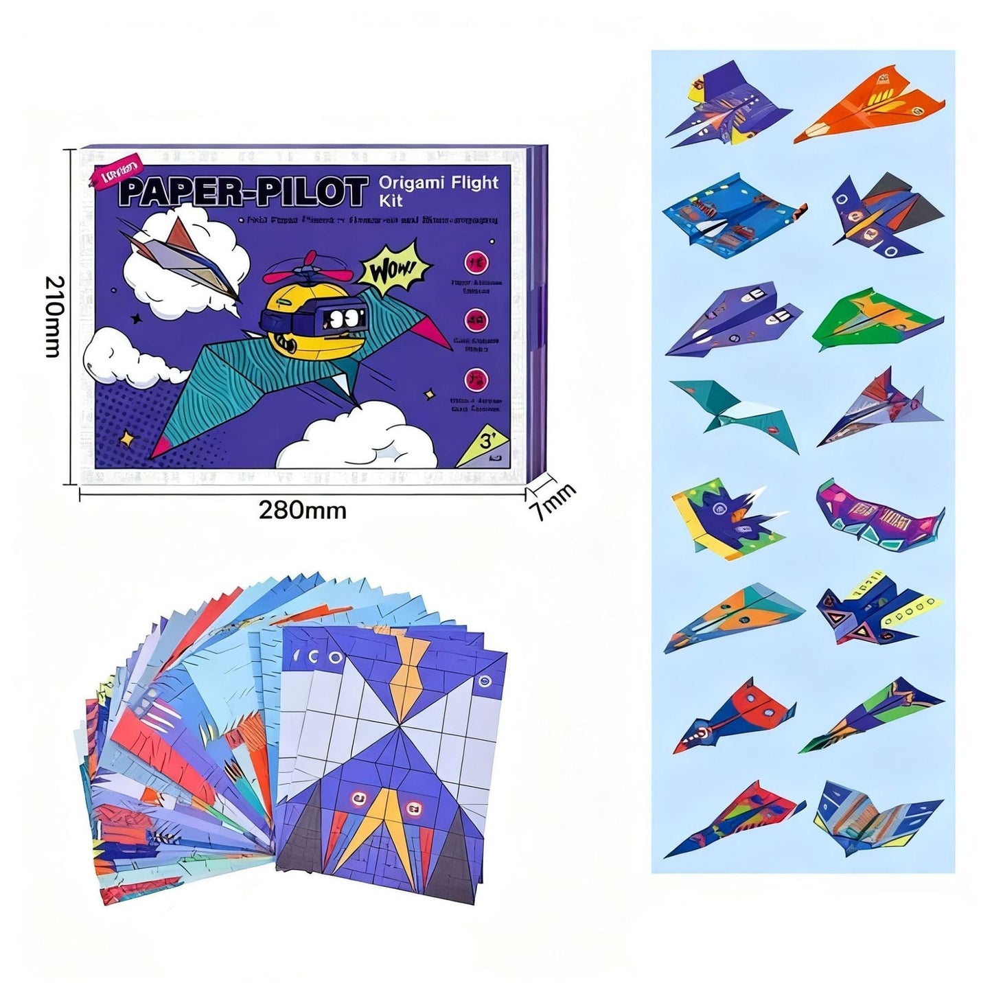 Fold It. Fly It. Love It ✈️ Origami Paper Plane Kit – Creative Folding & Flying Fun for Kids