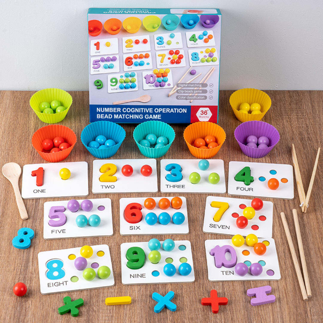 Montessori Number & Colour Sorting Set – Learn Through All Senses