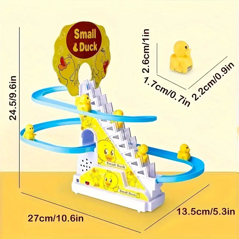 Duck Slide Roller Coaster Toy – Musical Light-Up Fun for Kids