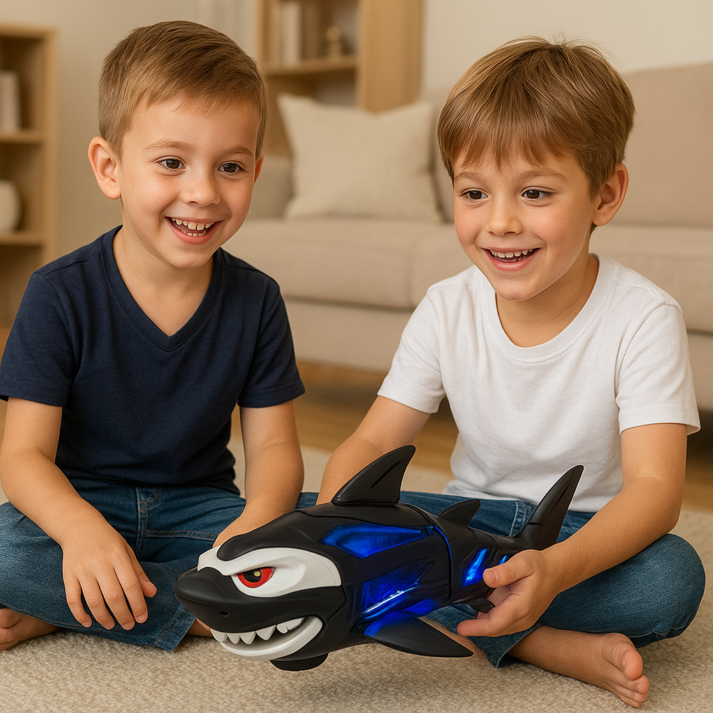 Glowing Musical Shark Toy – Interactive Light & Sound Kids Toy