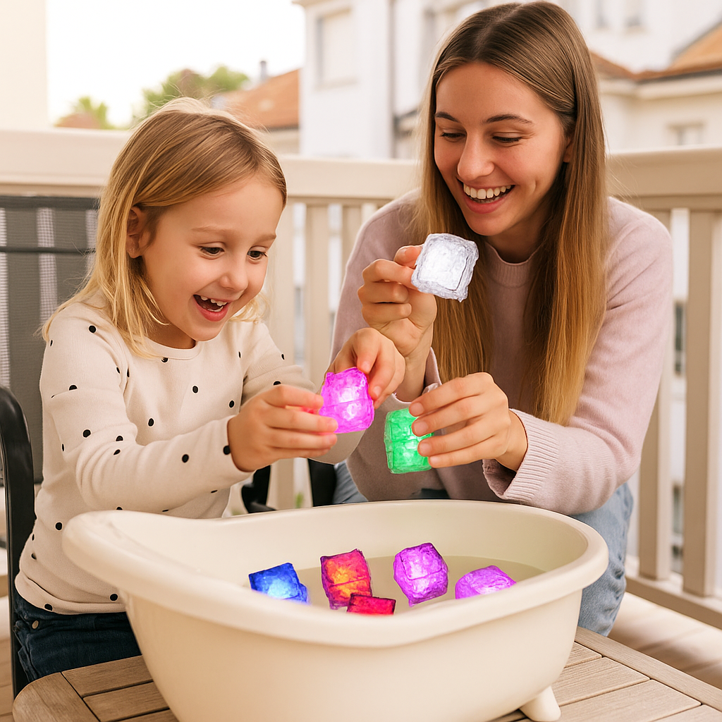 Glow Bath Cubes – Magical LED Light-Up Bath Toy (6 Pack)