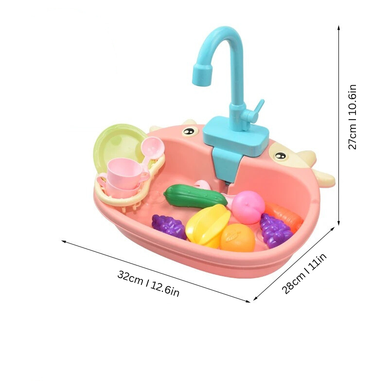Mini Sink Play Set – Interactive Kids Pretend Kitchen Sink with Running Water Fun