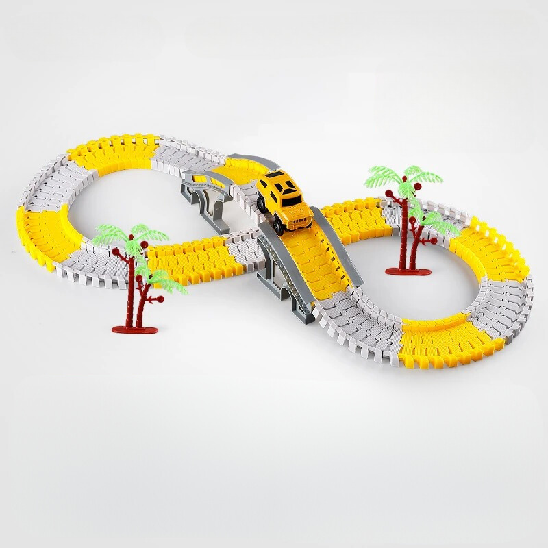 Build-Racer | Flexible Tracks & Mini Construction Vehicle Playset