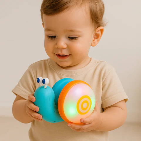 Musical Pull-Along Snail Toy For Early Walking Fun