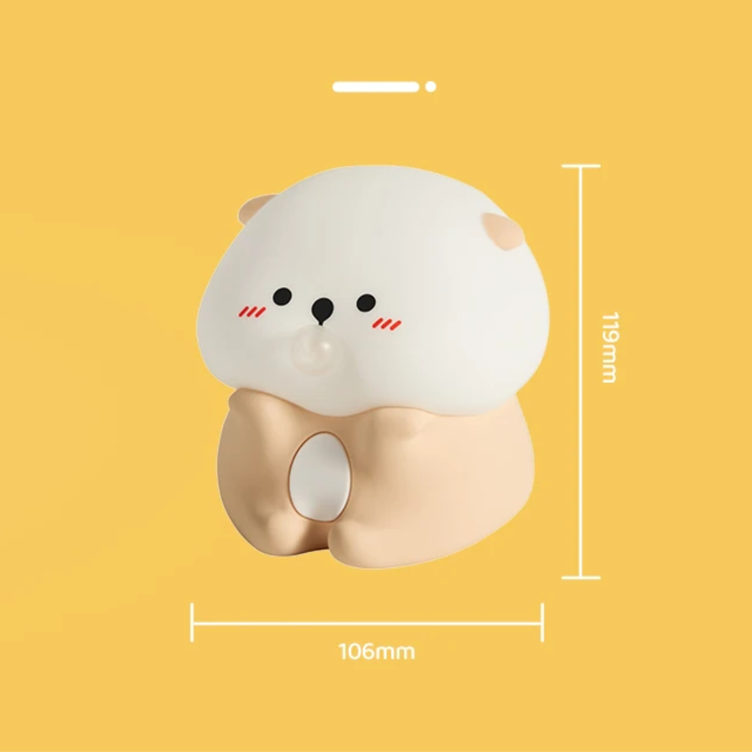Cute Bubble Otter Silicone Night Light – Soothing Bedtime Lamp for Kids