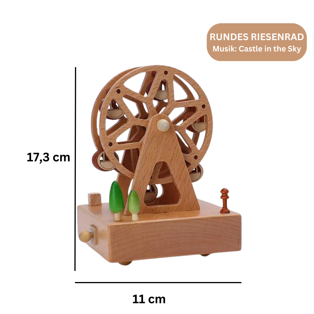Wooden Wind-Up Music Box – Elegant Decorative Melody Gift
