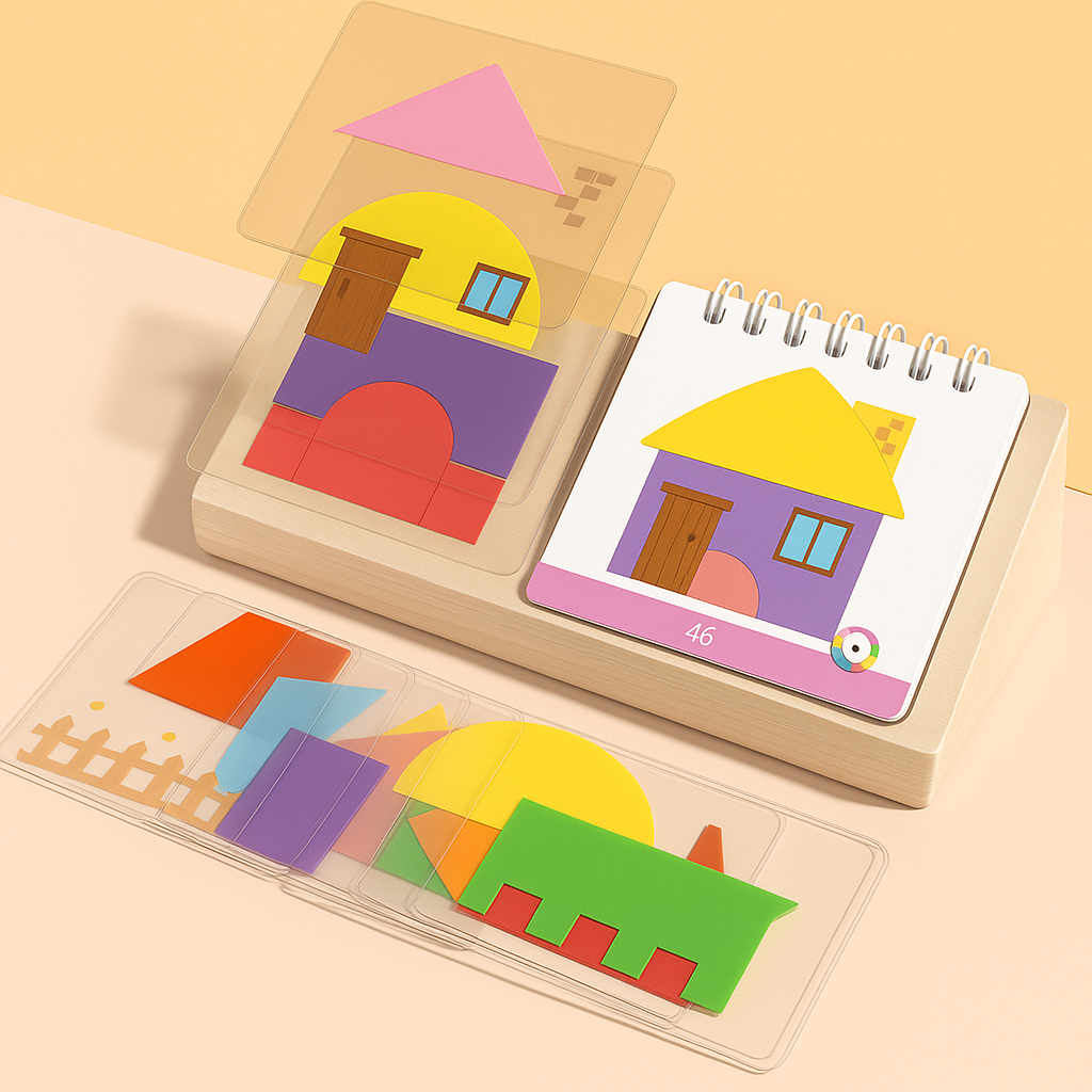 Colours & Shapes Puzzle – Wooden Learning Puzzle for Kids