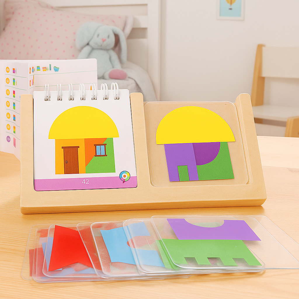 Colours & Shapes Puzzle – Wooden Learning Puzzle for Kids