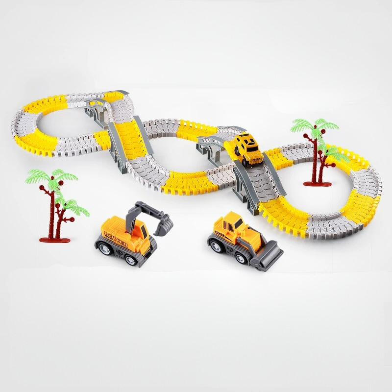 Build-Racer | Flexible Tracks & Mini Construction Vehicle Playset