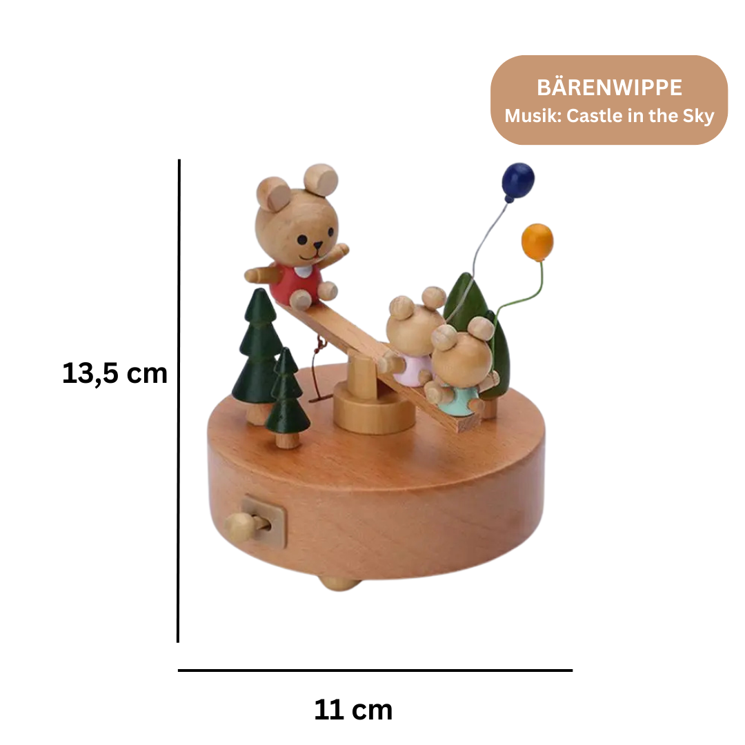 Wooden Wind-Up Music Box – Elegant Decorative Melody Gift