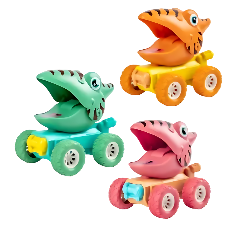 Dinosaur Push & Go Vehicle Set for Kids