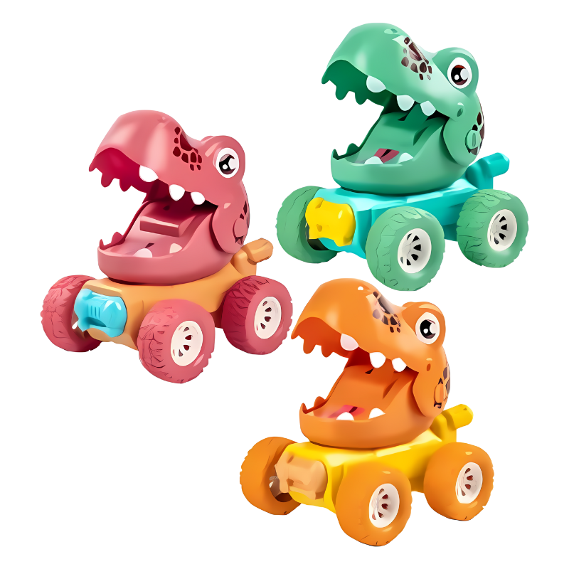 Dinosaur Push & Go Vehicle Set for Kids