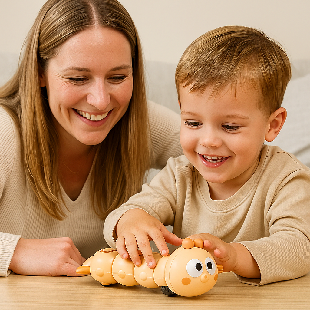 Wind-Up Crawling Caterpillar Toy – Baby Tummy Time & Movement Fun