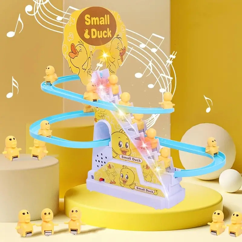 Duck Slide Roller Coaster Toy – Musical Light-Up Fun for Kids