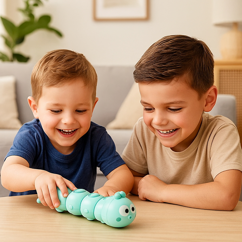 Wind-Up Crawling Caterpillar Toy – Baby Tummy Time & Movement Fun
