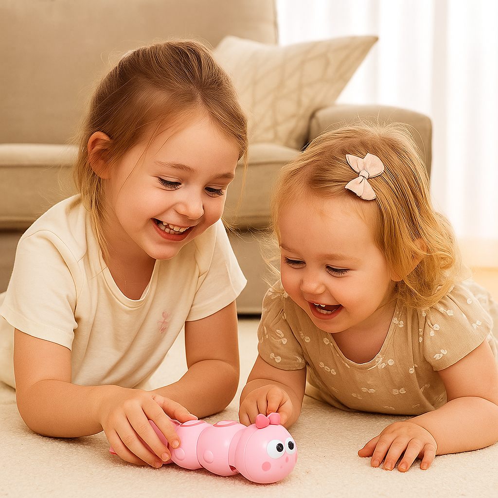 Wind-Up Crawling Caterpillar Toy – Baby Tummy Time & Movement Fun