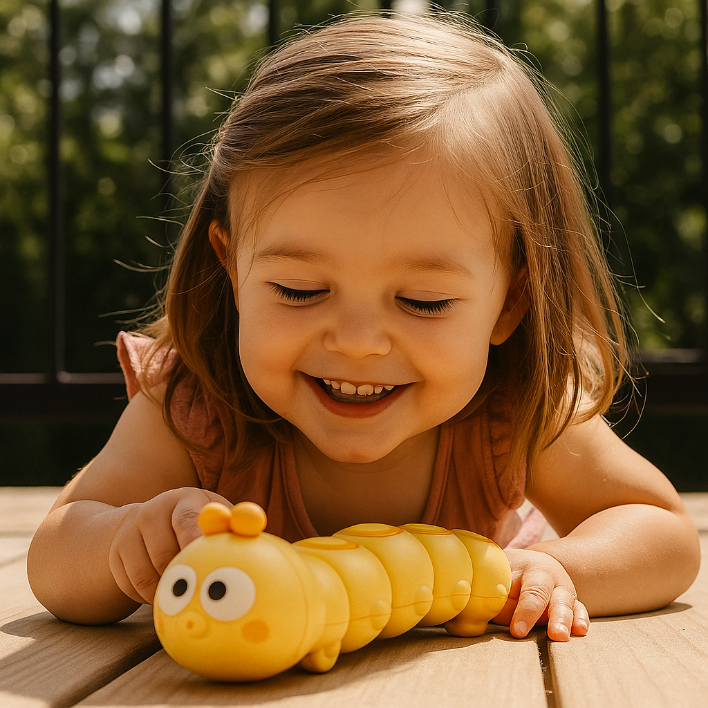 Wind-Up Crawling Caterpillar Toy – Baby Tummy Time & Movement Fun