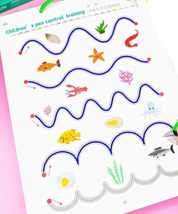 Reusable Writing Practice Book Set – Fun Early Writing & Learning Workbook for Kids