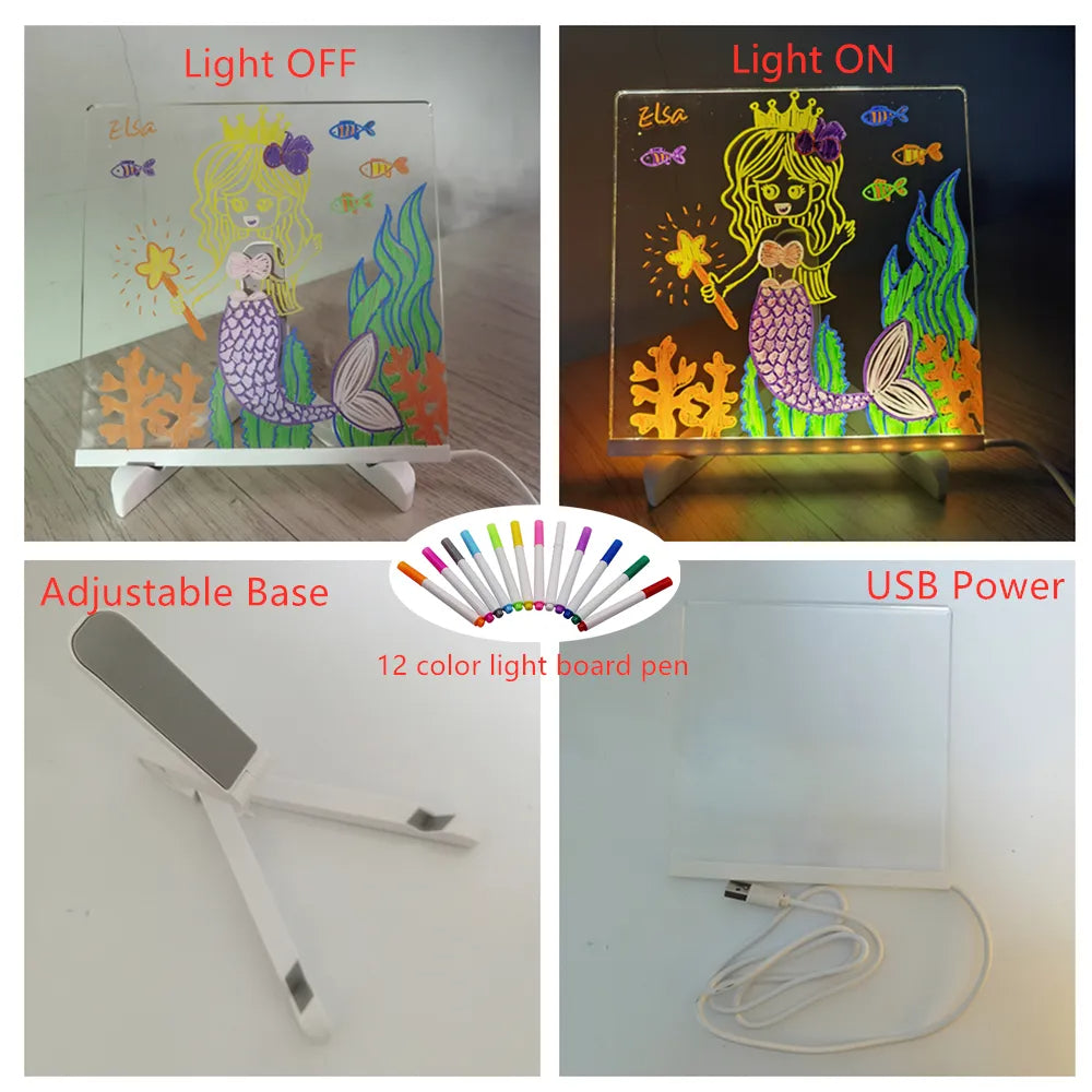 LED Glow Drawing Board – Light Up Creativity & Endless Artistic Fun