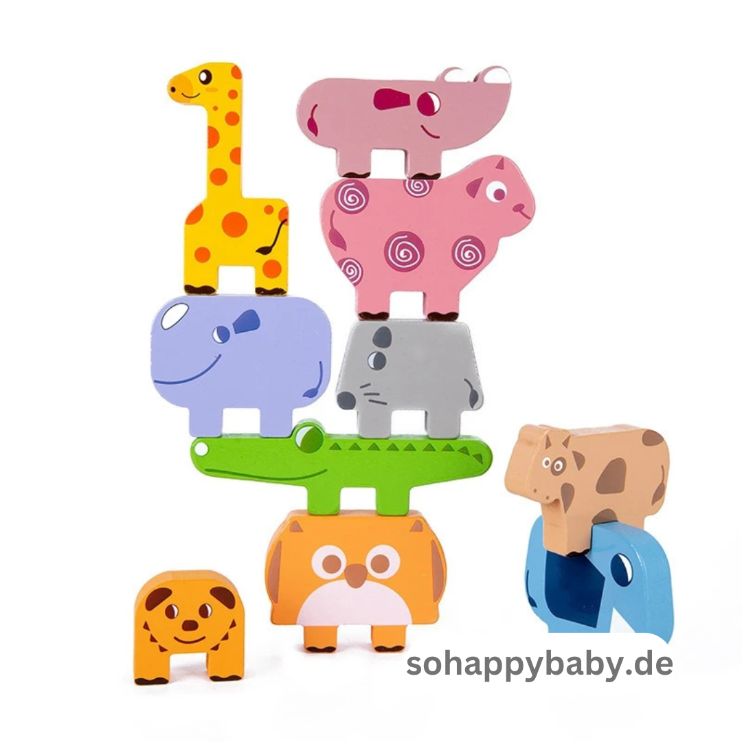 Wooden Animal Stacking Puzzle – Montessori Learning Blocks For Creative Early Development