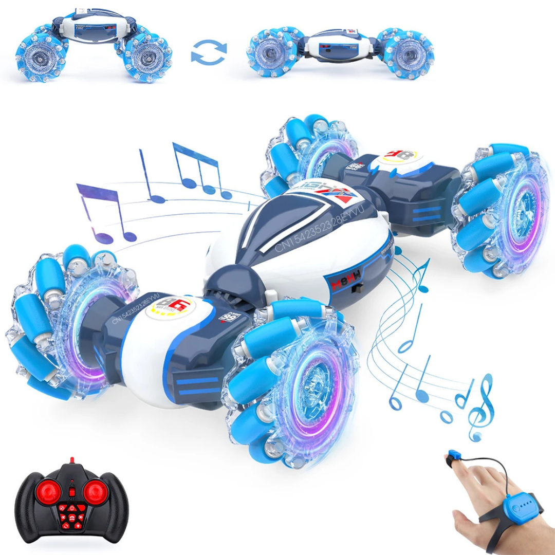 RC Drift Stunt Car with Gesture Control – 360° Action, LED Effects & Off-Road Power