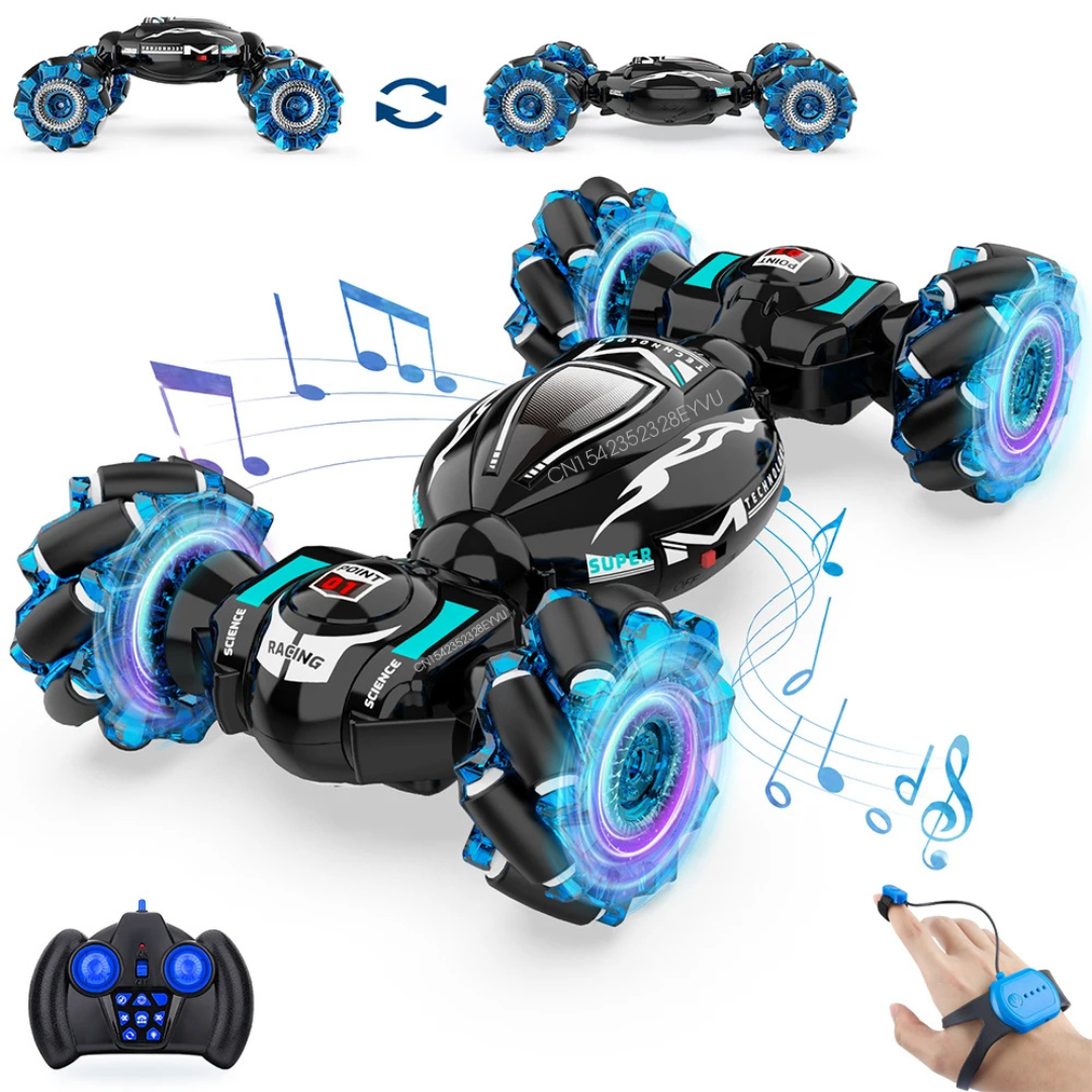 RC Drift Stunt Car with Gesture Control – 360° Action, LED Effects & Off-Road Power