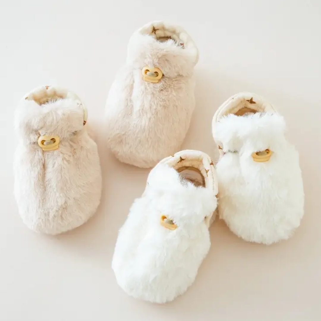 Fluffy Baby Sock Shoes – Warm, Soft & Non-Slip Comfort