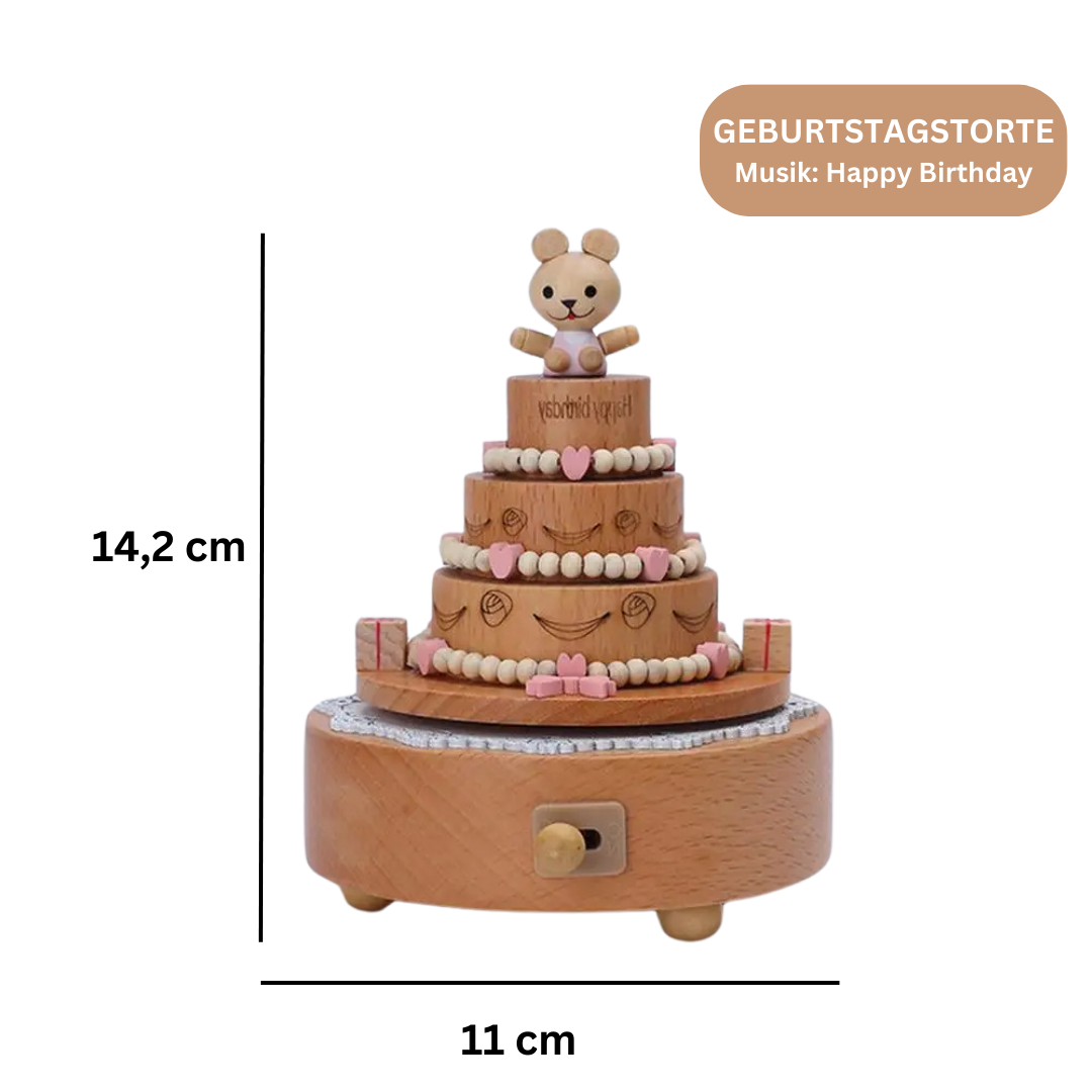 Wooden Wind-Up Music Box – Elegant Decorative Melody Gift