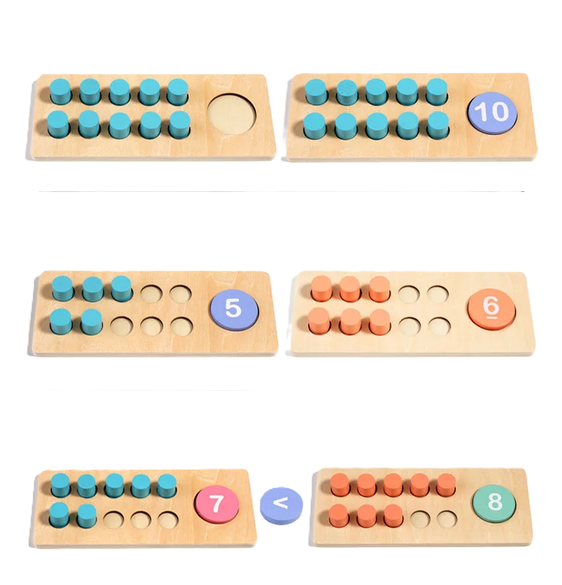 Montessori Maths & Colour Matching Wooden Puzzle – Educational Learning Toy For Preschoolers