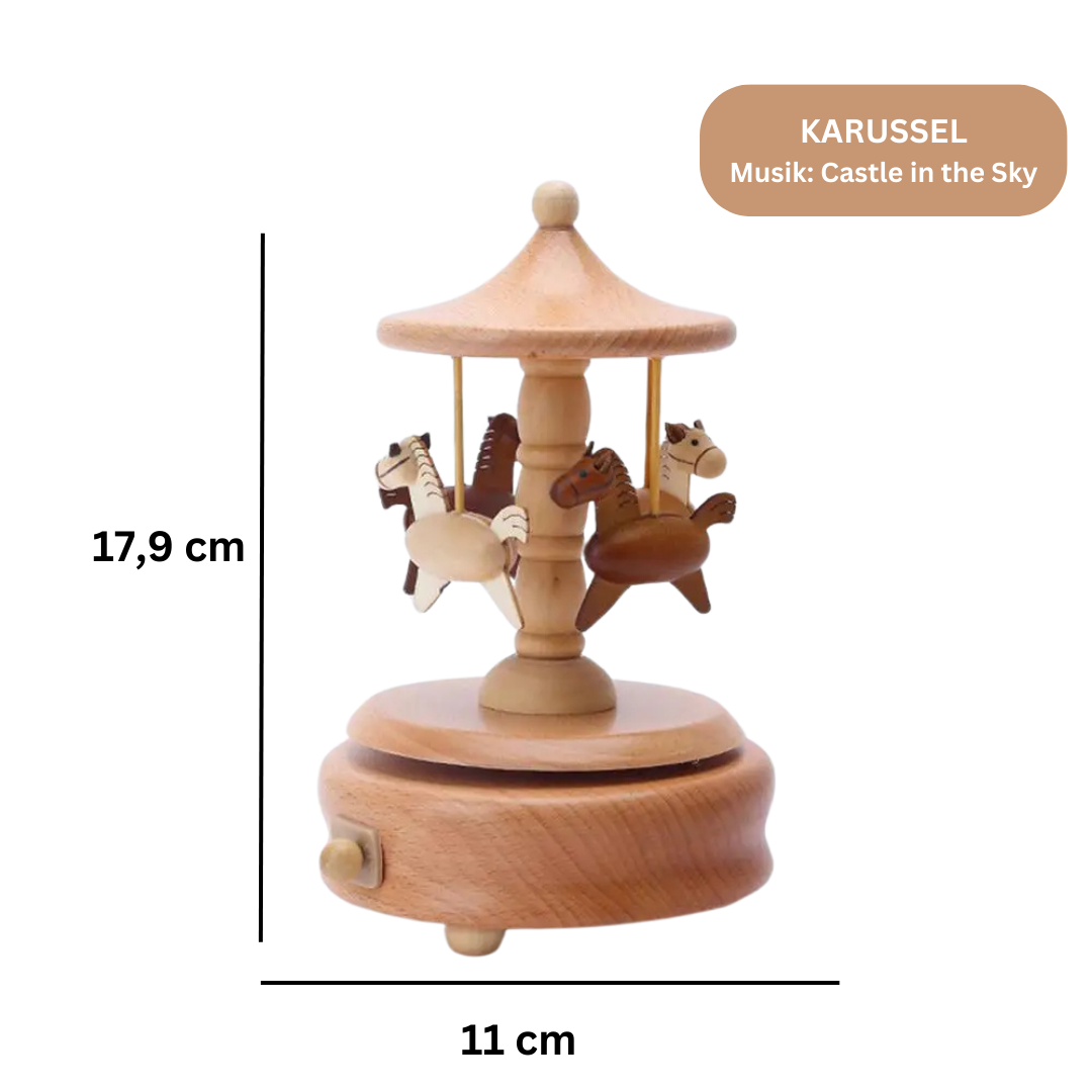 Wooden Wind-Up Music Box – Elegant Decorative Melody Gift