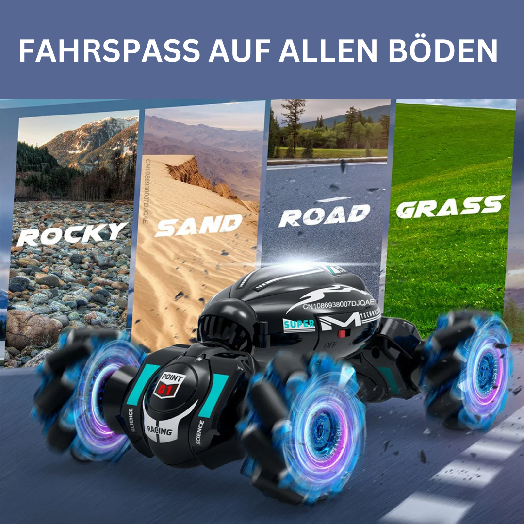 RC Drift Stunt Car with Gesture Control – 360° Action, LED Effects & Off-Road Power