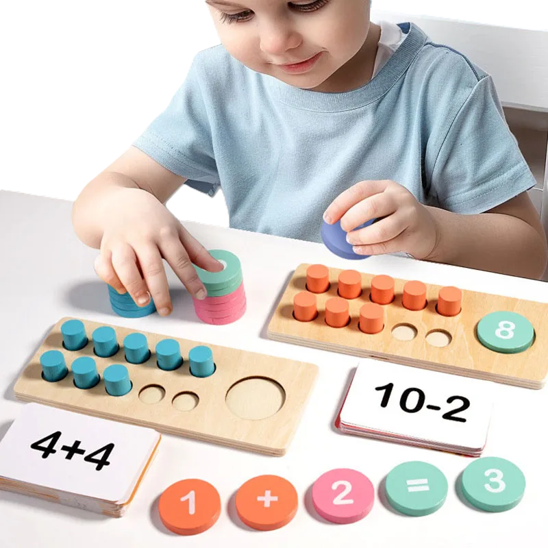 Montessori Maths & Colour Matching Wooden Puzzle – Educational Learning Toy For Preschoolers