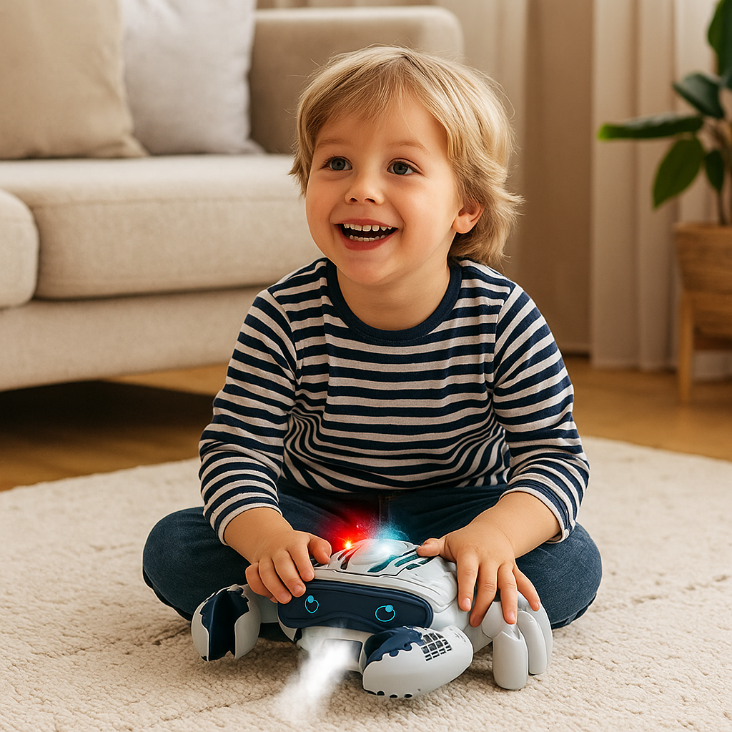 Glowing water vapor music Crab – Ultimate Interactive Light, Music & Mist Toy