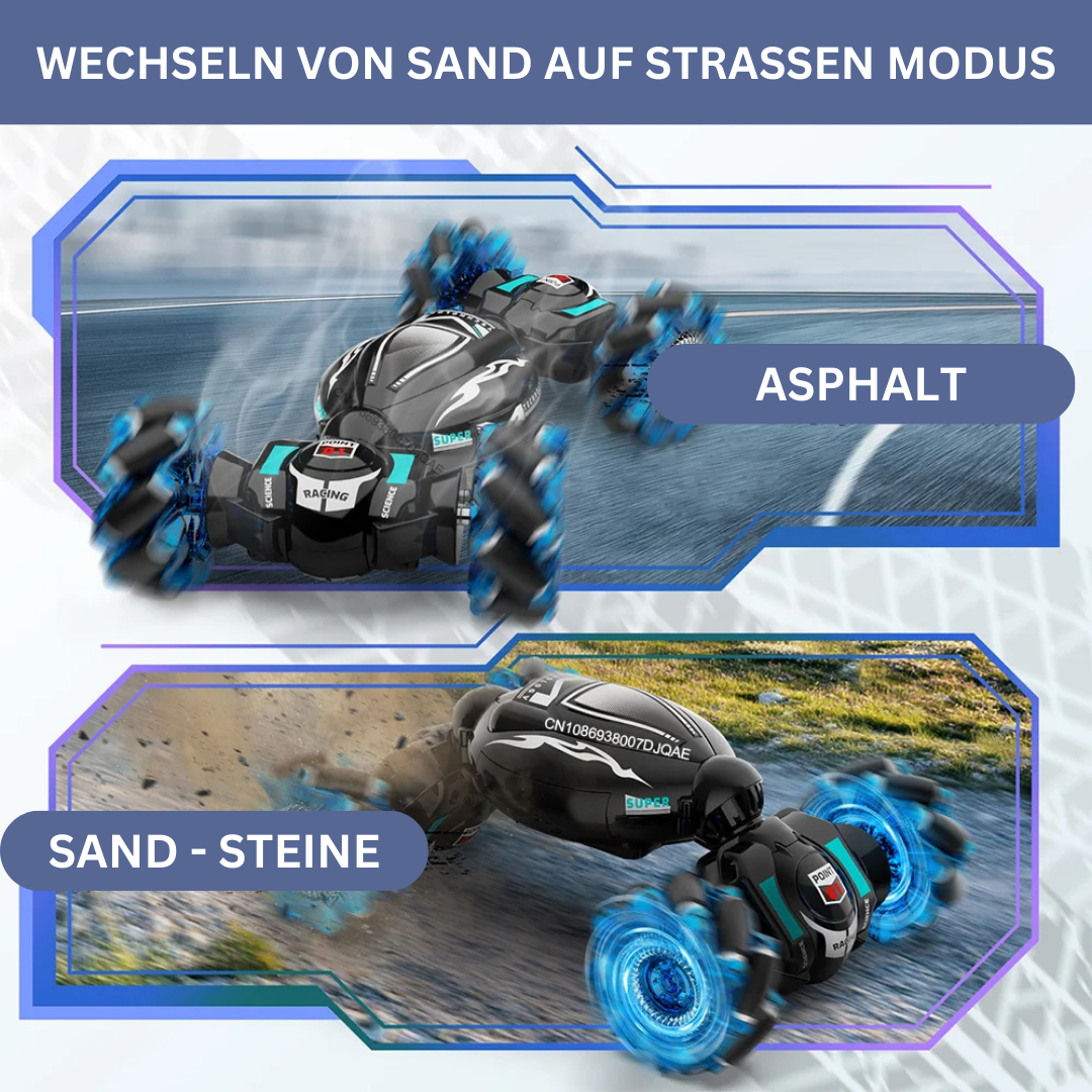 RC Drift Stunt Car with Gesture Control – 360° Action, LED Effects & Off-Road Power