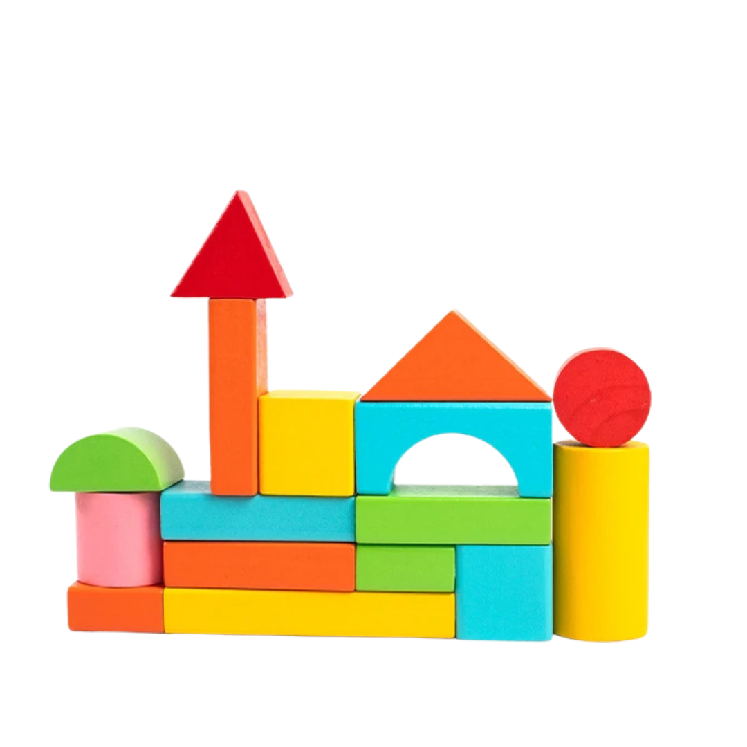 Wooden Building Blocks Set – Educational Montessori Learning & Creative Play Toy