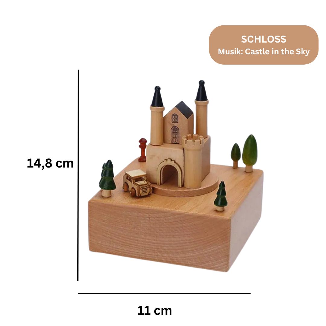 Wooden Wind-Up Music Box – Elegant Decorative Melody Gift