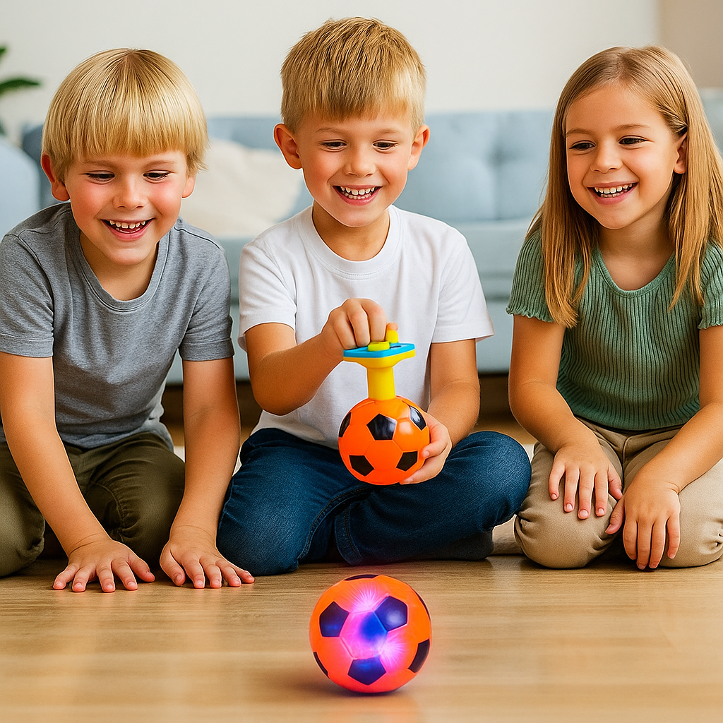 LED Light Football Spinning Top – Fun, Motion & Glow Action Toy