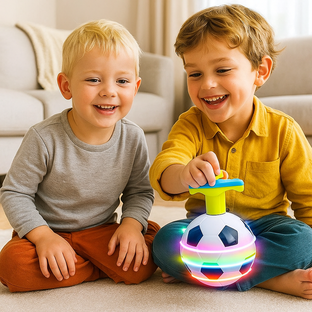 LED Light Football Spinning Top – Fun, Motion & Glow Action Toy