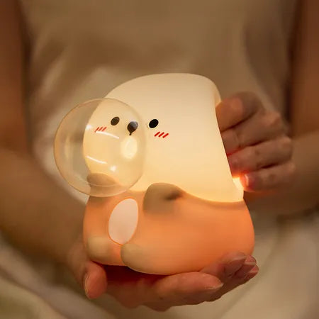 Cute Bubble Otter Silicone Night Light – Soothing Bedtime Lamp for Kids