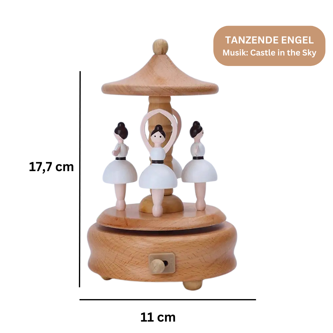 Wooden Wind-Up Music Box – Elegant Decorative Melody Gift