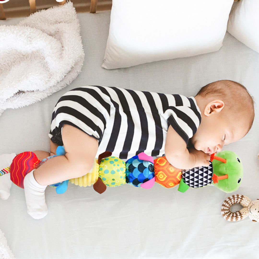 Sensory Musical Caterpillar – Soft Plush Rattle Toy For Babies