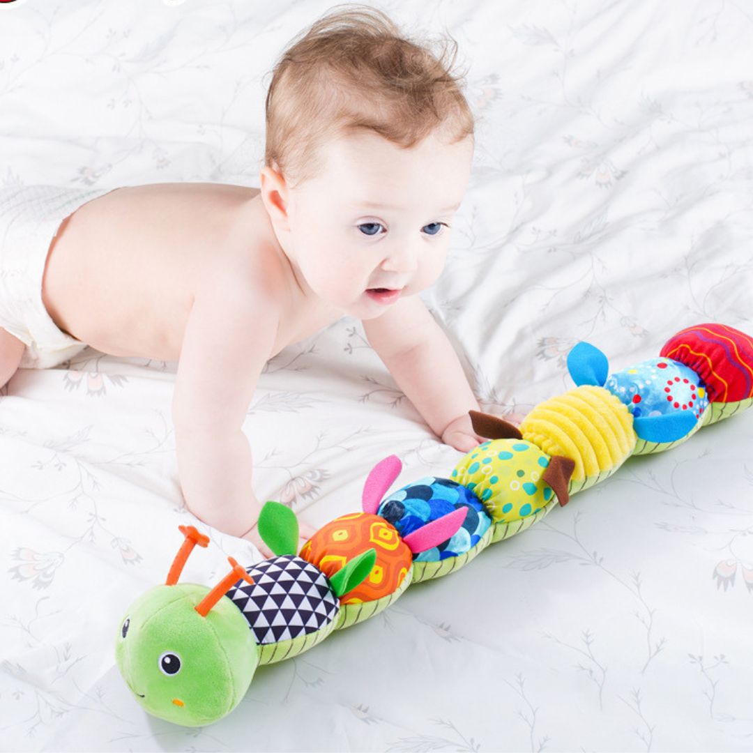 Sensory Musical Caterpillar – Soft Plush Rattle Toy For Babies
