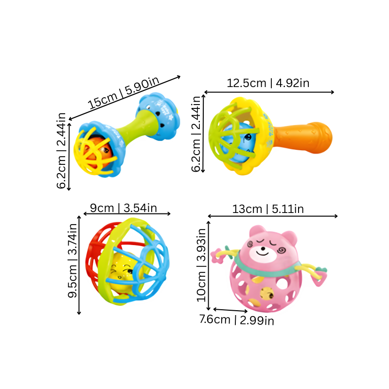 Baby Sensory Rattle Set – Gentle Musical Learning Companion