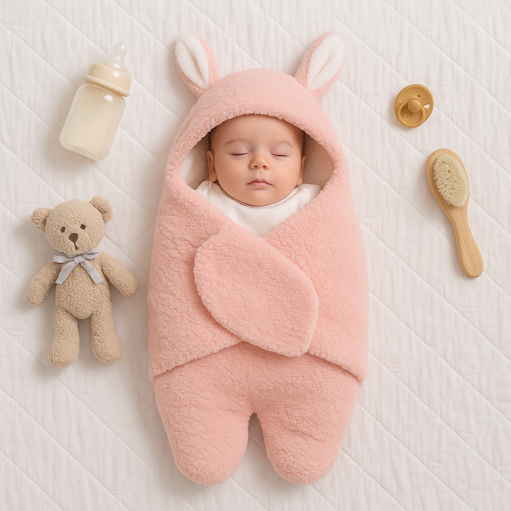 Baby Bear Blanket & Pyjama Set – Soft Comfort Sleep Set for Babies