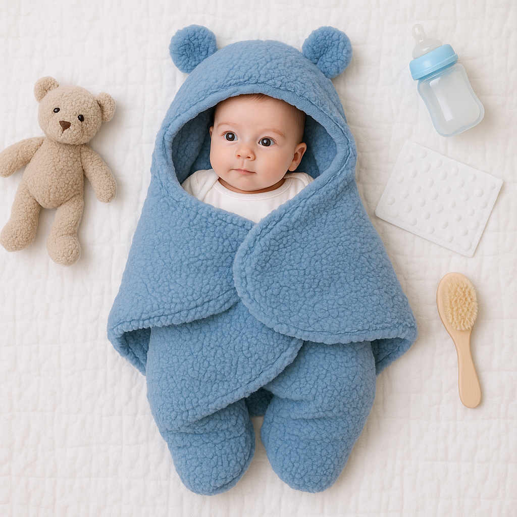 Baby Bear Blanket & Pyjama Set – Soft Comfort Sleep Set for Babies